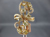 ESTATE LARGE 1.72CT WHITE & FANCY YELLOW DIAMOND 18K ROSE GOLD FLOWER HEART RING