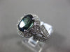 ESTATE LARGE 2.92CT DIAMOND & AAA ALEXANDRITE 14KT WHITE GOLD 3D ENGAGEMENT RING