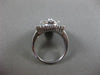 ESTATE LARGE 1.26CT DIAMOND 14KT WHITE GOLD 3D ETOILE OVAL DOUBLE HALO LOVE RING
