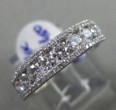 ESTATE 1.26CT DIAMOND 14KT WHITE GOLD 3D ETOILE CLASSIC WEDDING ANNIVERSARY RING