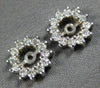 ESTATE .60CT ROUND DIAMOND 14KT WHITE GOLD 3D CLASSIC JACKET EARRINGS #21135