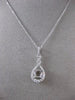 ESTATE LARGE .35CT DIAMOND 18KT WHITE GOLD INFINITY FLOATING SEMI MOUNT PENDANT