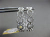 ESTATE .90CT DIAMOND 14KT WHITE GOLD CIRCULAR INSIDE OUT HOOP HANGING EARRINGS