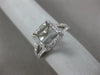 ESTATE .56CT DIAMOND 14KT WHITE GOLD 3D SQUARE HALO SEMI MOUNT ENGAGEMENT RING