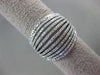 ESTATE LARGE 1.0CT DIAMOND 14KT WHITE GOLD 3D MULTI ROW CLASSIC ANNIVERSARY RING