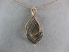 ESTATE .33CT CHOCOLATE FANCY DIAMOND 14KT ROSE GOLD 3D CLASSIC TEAR DROP PENDANT