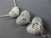 ESTATE LARGE 2.23CT DIAMOND 18KT WHITE GOLD 3D HEART JOURNEY LARIAT LOVE PENANT