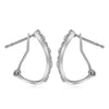 WIDE .95CT DIAMOND 14KT WHITE GOLD INFINITY ETOILE RECTANGULAR CLIP ON EARRINGS