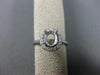 ESTATE .21CT DIAMOND 14K WHITE GOLD CLASSIC OVAL HALO SEMI MOUNT ENGAGEMENT RING