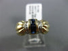 ESTATE .56CT DIAMOND & AAA SAPPHIRE 14KT WHITE & YELLOW GOLD 3D BOW TIE RING