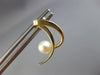 ESTATE AAA SOUTH SEA PEARL 14K YELLOW GOLD 3D DOUBLE ROW HANGING EARRINGS #26234