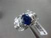 ESTATE WIDE 3.27CT DIAMOND & AAA SAPPHIRE 18KT WHITE GOLD 3D ENGAGEMENT RING