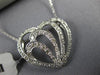 ESTATE LARGE 1.0CT DIAMOND 18KT WHITE GOLD 3D CLASSIC MULTI HEART LOVE PENDANT