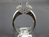 ESTATE .72CT DIAMOND 18K WHITE GOLD 3D V SHAPE SEMI MOUNT ENGAGEMENT RING #15731