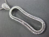 ESTATE LARGE 1.10CT DIAMOND 18KT WHITE GOLD 3D INFINITY DOUBLE HALO LOVE PENDANT