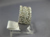 ESTATE LARGE 1.90CT DIAMOND 14KT WHITE GOLD 3D FIVE ROW WEDDING ANNIVERSARY RING