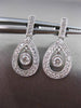 ESTATE .38CTW DIAMOND 14KT WHITE GOLD 3D TEAR DROP SOLITAIRE FLOATING EARRINGS