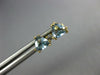 ESTATE .90CT AAA AQUAMARINE 14KT YELLOW GOLD 3D TRILLION STUD EARRINGS #25206