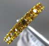 ESTATE 1.74CT AAA YELLOW SAPPHIRE 14KT WHITE GOLD 3/4 ETERNITY ANNIVERSARY RING