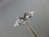 ESTATE .31CT DIAMOND & AAA SAPPHIRE 14K WHITE GOLD 3D SEMI MOUNT ENGAGEMENT RING