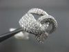 ESTATE EXTRA LARGE 2.92CT ROUND CUT DIAMOND 14KT WHITE GOLD WOVEN INFINITY RING