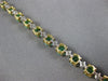 ESTATE 9.43CT DIAMOND & AAA EMERALD 18KT YELLOW GOLD 3D ROUND TENNIS BRACELET