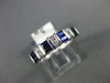 ESTATE .79CT DIAMOND & AAA BAGUETTE SAPPHIRE 14KT WHITE GOLD 3D ANNIVERSARY RING