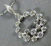 ESTATE .47CT DIAMOND 14KT WHITE GOLD 3D CIRCLE OF LIFE BEZEL HAPPY PENDANT
