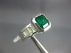 2.90CT DIAMOND & AAA EMERALD 14KT WHITE GOLD 3D SQUARE OCTAGON ENGAGEMENT RING