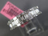 WIDE 2.0CT ROUND & BAGUETTE DIAMOND 18KT WHITE GOLD 3D ETERNITY ANNIVERSARY RING