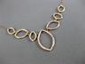 ESTATE LARGE .63CT DIAMOND 14K ROSE GOLD 3D OPEN MARQUISE SHAPE V SHAPE NECKLACE