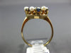 ANTIQUE .85CT OLD MINE DIAMOND AAA SAPPHIRE & PEARL 14K YELLOW GOLD RING #21998