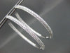 ESTATE LARGE & WIDE 5.21CT DIAMOND 14KT W GOLD INSIDE OUT HOOP EARRINGS F/G VS