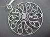 ESTATE EXTRA LARGE 2.0CT DIAMOND 14KT WHITE GOLD 3D OPEN FILIGREE FLOWER PENDANT