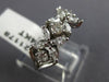 ANTIQUE WIDE .65CT ROUND & MARQUISE DIAMOND 14K WHITE GOLD 3D FLORAL RING #21178
