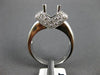 ESTATE .72CT DIAMOND 18K WHITE GOLD 3D V SHAPE SEMI MOUNT ENGAGEMENT RING #15731