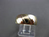 ESTATE 14KT TWO TONE GOLD CLASSIC SLANTED WEDDING ANNIVERSARY RING 7mm #23541