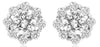1.61CT DIAMOND 14KT WHITE GOLD 3D ROUND INVISIBLE FLOWER SOLITAIRE STUD EARRINGS