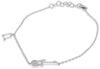 ESTATE .08CT DIAMOND 14KT WHITE GOLD 3D CLASSIC GUITAR MUSICAL NOTE FUN BRACELET