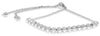 ESTATE .37CT DIAMOND 14KT WHITE GOLD 3D CLASSIC ROUND ADJUSTABLE TENNIS BRACELET