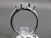 ESTATE .91CT DIAMOND 14KT WHITE GOLD 3D PAST PRESENT FUTURE TENSION RING #14161
