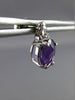 ESTATE 2.21CT DIAMOND & AAA AMETHYST 14KT WHITE GOLD CLASSIC OVAL POST EARRINGS