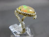ESTATE LARGE 4.64CT DIAMOND & AAA OPAL 14KT YELLOW GOLD 3D OVAL HALO SNAKE RING