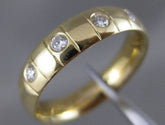 ESTATE .40CTW DIAMOND 14K Y GOLD MENS WEDDING BAND ETERNITY RING 5MM 9.00 #16647