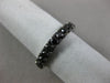 ESTATE 1.44CT BLACK DIAMOND 14K WHITE GOLD 3/4 ETERNITY WEDDING ANNIVERSARY RING