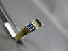 ESTATE 1.24CT DIAMOND & AAA SAPPHIRE 14KT YELLOW GOLD THREE ROW ANNIVERSARY RING