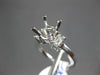 ESTATE .64CT DIAMOND 14KT WHITE GOLD 3D THREE STONE SEMI MOUNT ENGAGEMENT RING