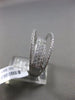 ESTATE WIDE .70CT DIAMOND 18KT WHITE GOLD 3D MULTI ROW PAVE OPEN FILIGREE RING