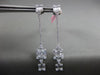 ESTATE 2.06CT DIAMOND 18KT WHITE GOLD CLUSTER SQUARE HANGING CHANDELIER EARRINGS