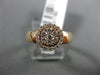 ESTATE .35CT DIAMONDS 14KT ROSE GOLD CLUSTER FLOWER HALO FRIENDSHIP PROMISE RING